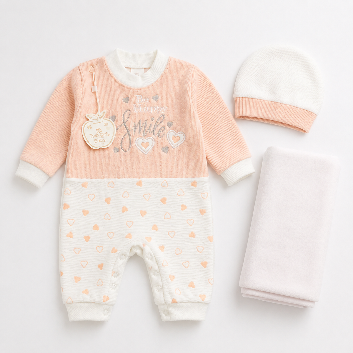 Pastel Baby Romper Flatlay with Sweet Details