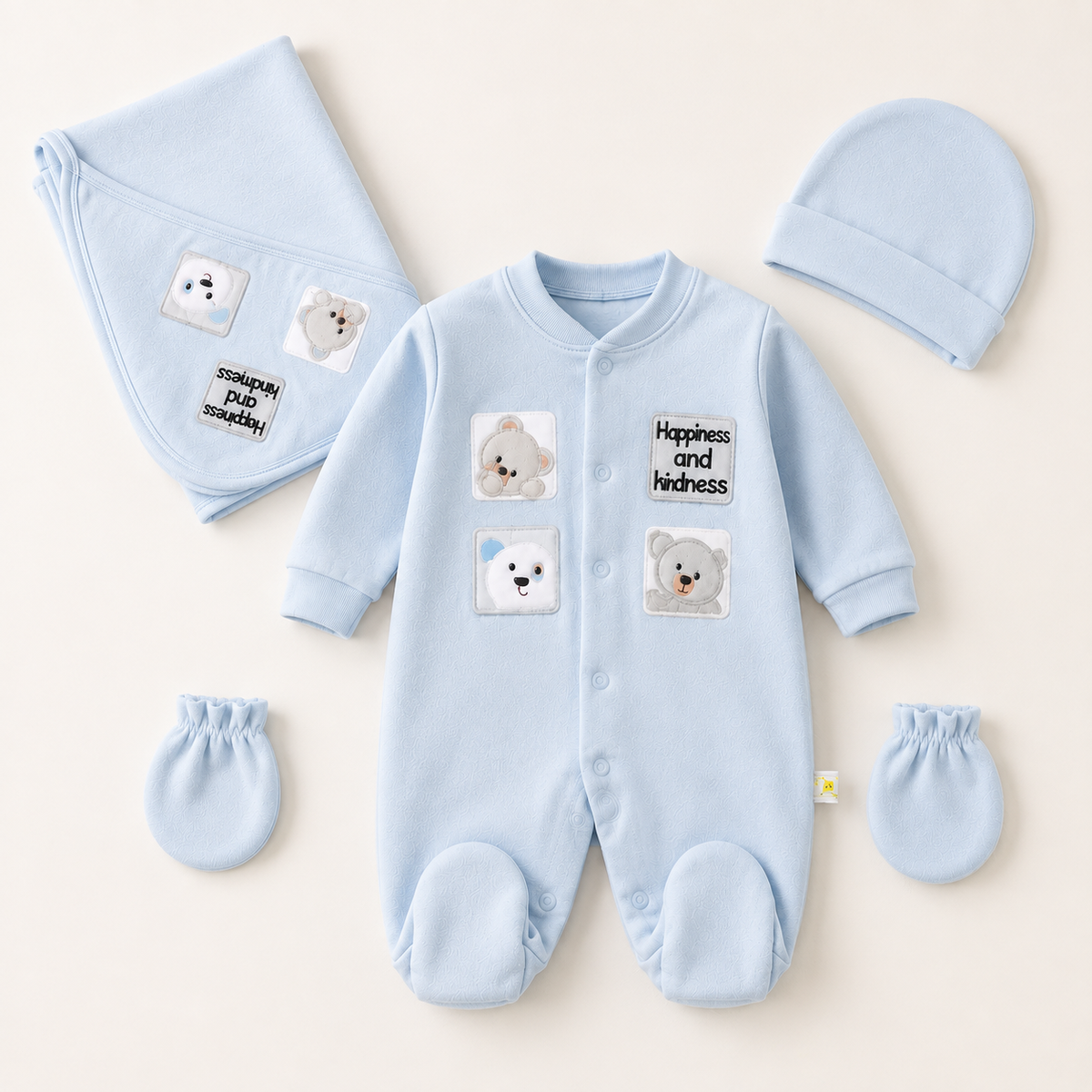 Neutral Baby Outfit Flat Lay