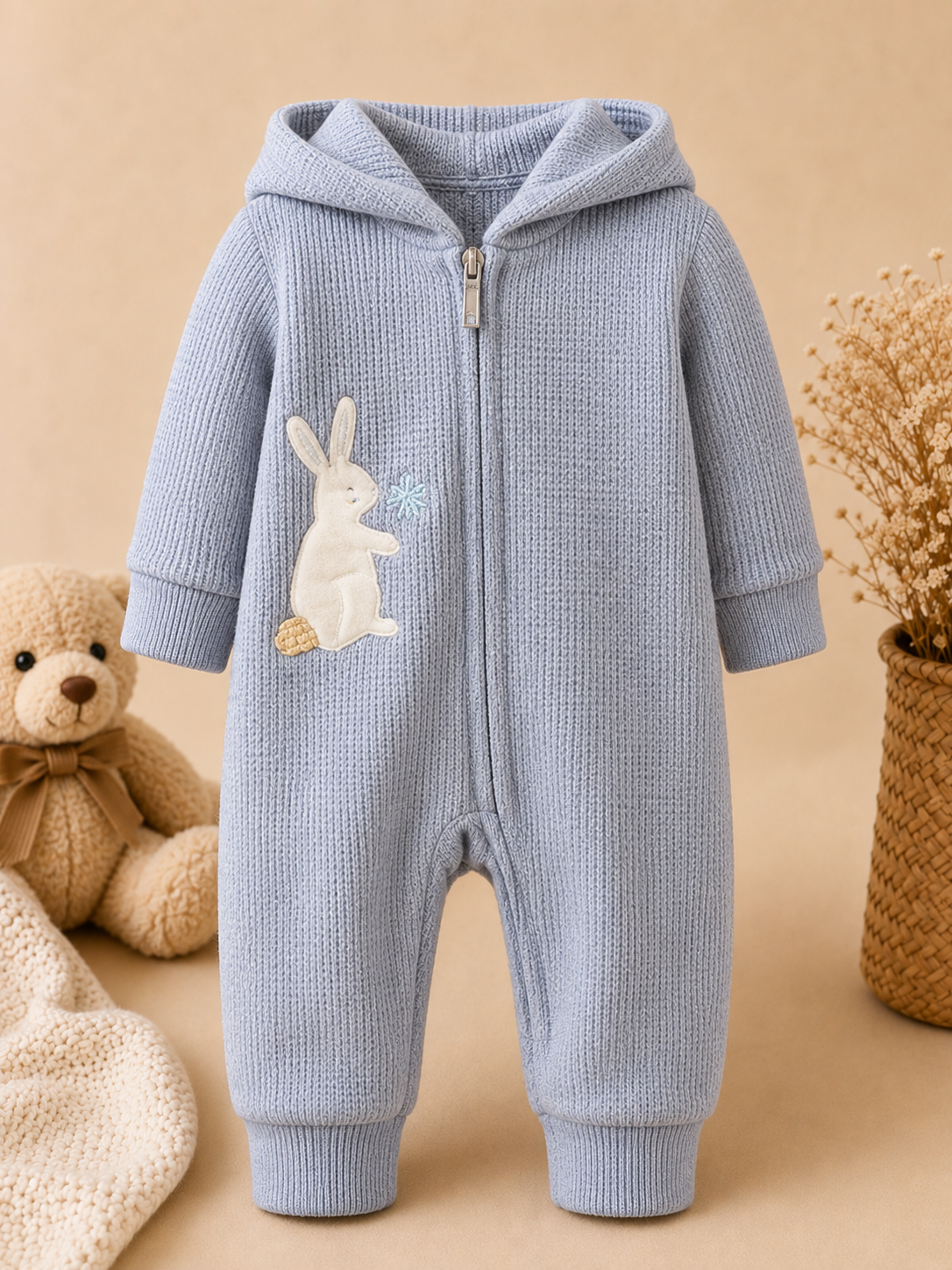 Cozy Knit Baby Onesie