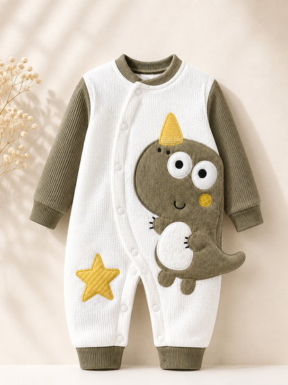 Cozy Dinosaur Baby Romper