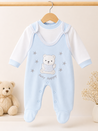 Baby Romper with Teddy Bear Details