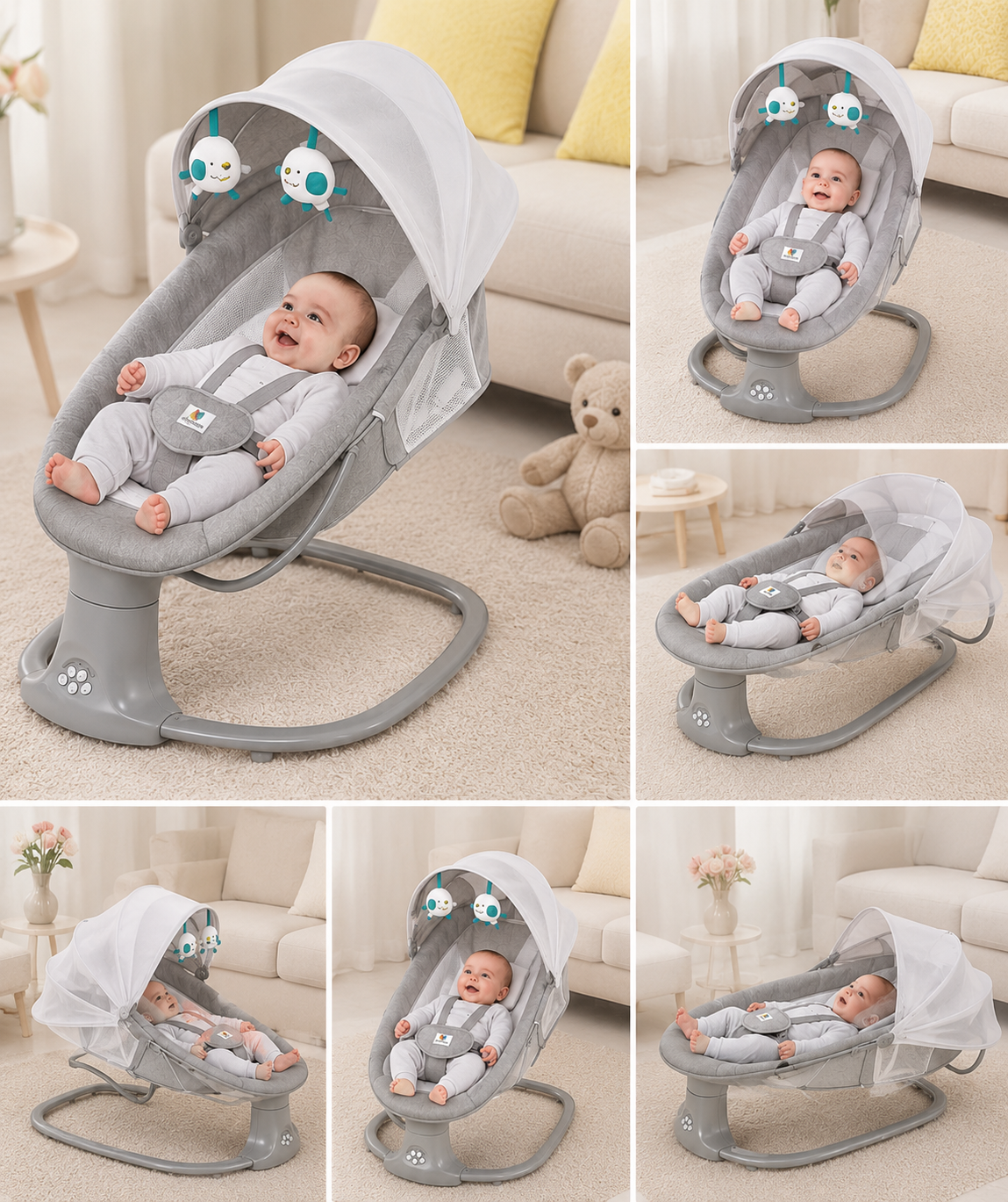 Modern Baby Rocker in Neutral Nursery