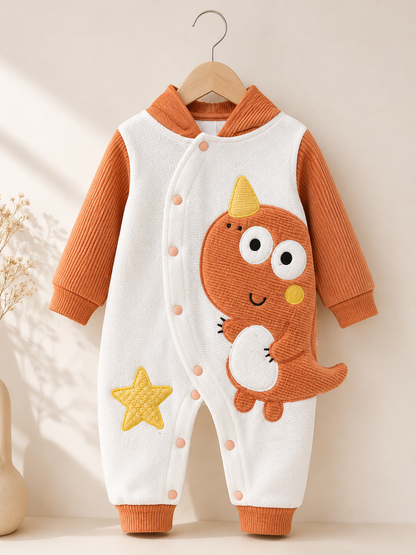 Cozy Dinosaur Baby Romper