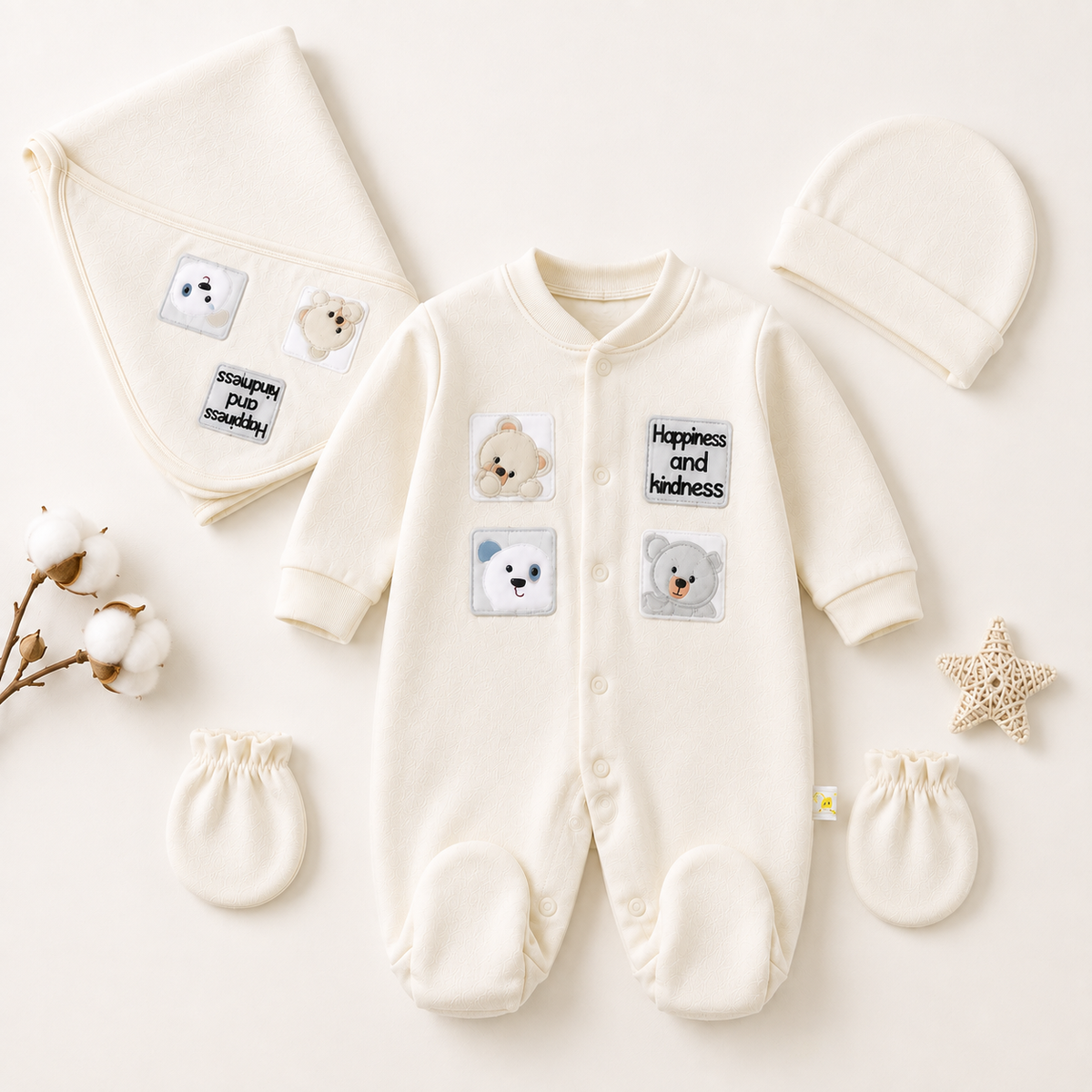 Neutral Baby Outfit Flat Lay