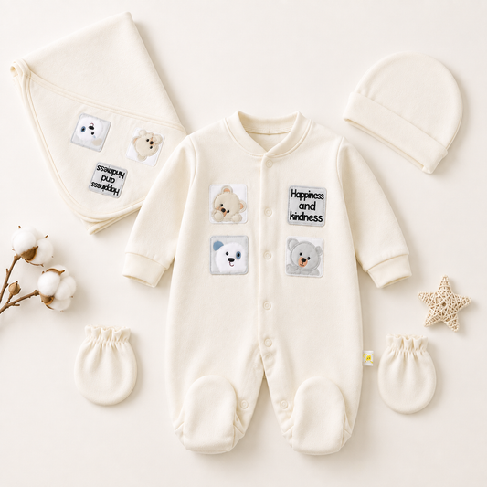 Neutral Baby Outfit Flat Lay