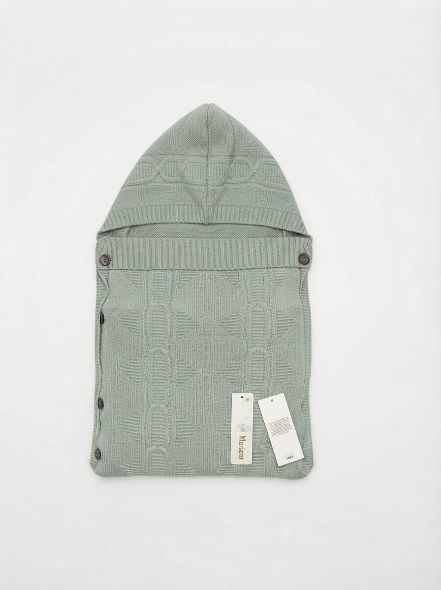 Hooded Knitted Baby Sleeping Bag