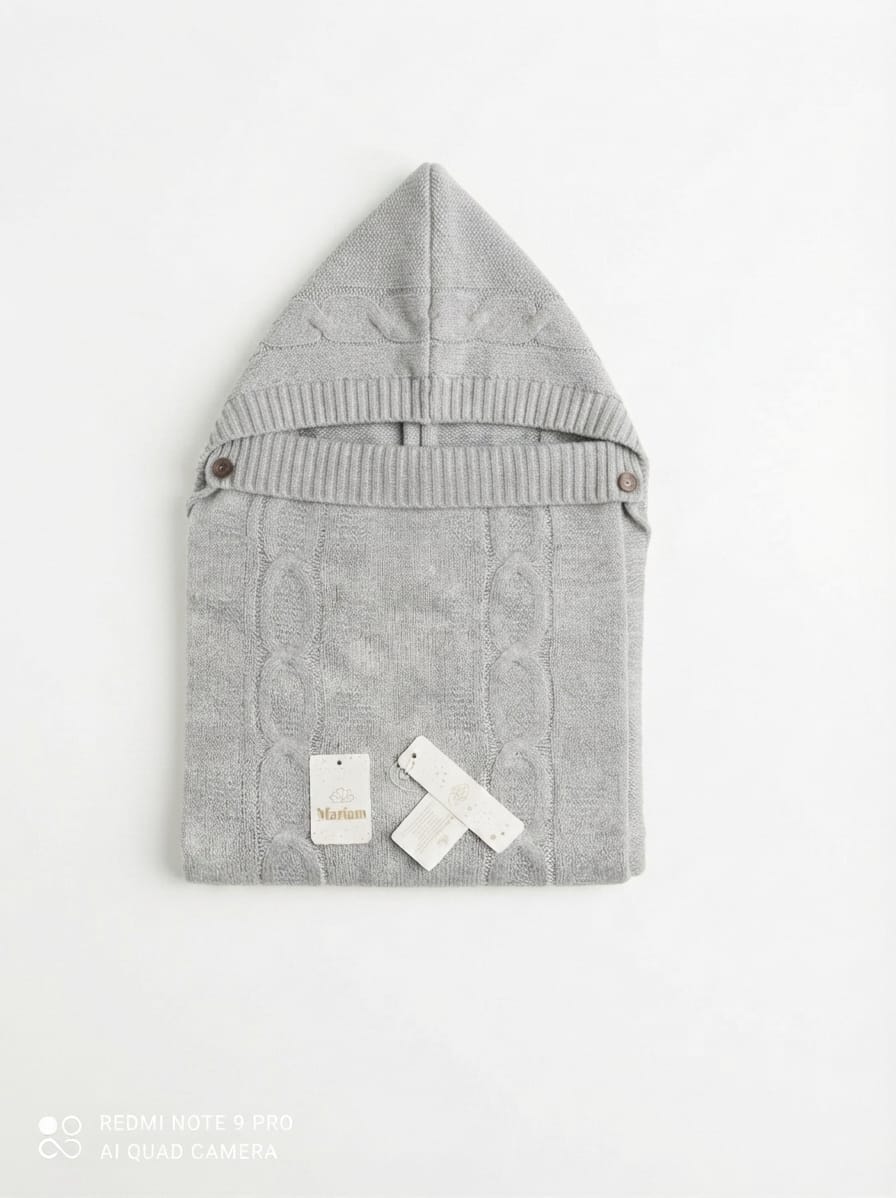 Hooded Knitted Baby Sleeping Bag